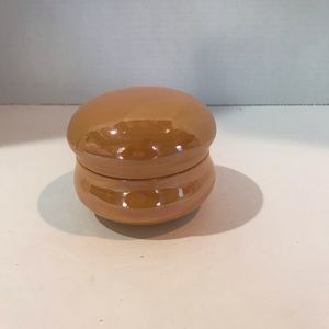 Orange Iridescent Porcelain Trinket Box
